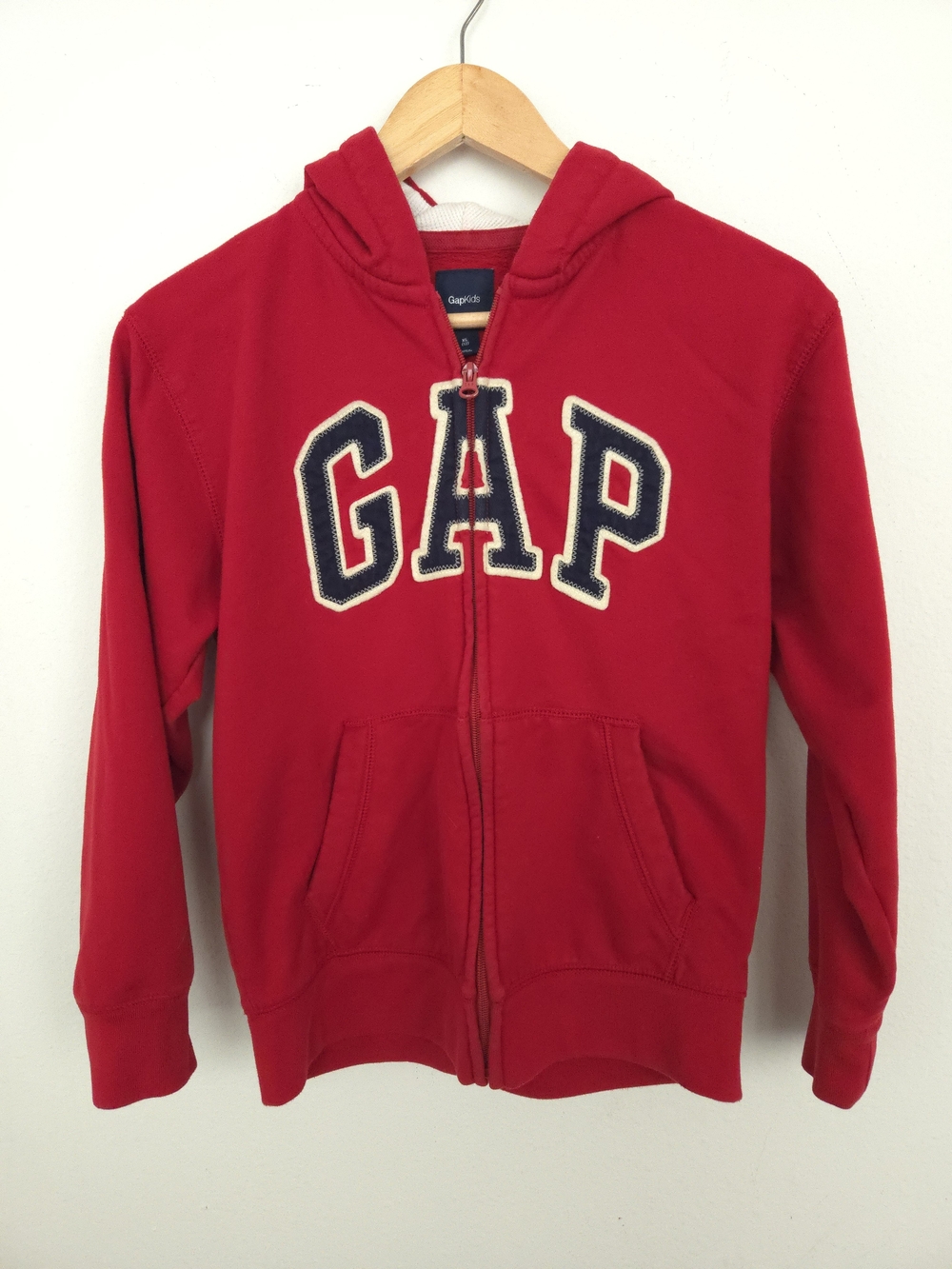 GAP Red Full-Zip Kids Hoodie with Logo